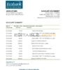 Central African Republic Ecobank bank statement Excel and PDF template (AutoSum)