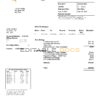 USA Cornwall Electric utility bill template in Word and PDF format