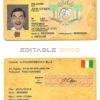 Cote D’Ivoire ID card template in PSD format, fully editable