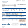 Croatia BUTAN PLIN d.o.o. gas utility bill template in Word and PDF format