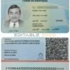 Cuba ID card PSD template, completely editable