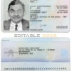 Czech permanent residence card template in PSD format, fully editable (scan + photo look PSD files)