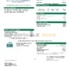 USA ECUA utility bill template in Word and PDF format