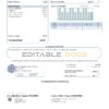 USA Eastern Suburban Water Authority utility bill template in Word and PDF format
