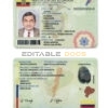 Ecuador ID template in PSD format, fully editable