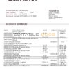 Estonia Luminor Bank proof of address bank statement template in Word and PDF format, .doc and .pdf format