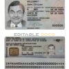 France residence permit (titre de séjour) template in PSD format, fully editable, with all fonts (2019 – present)