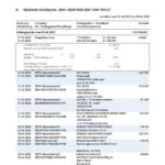 Germany 1822direkt bank statement, Word and PDF template