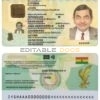 Ghana ID template in PSD format, fully editable, with all fonts