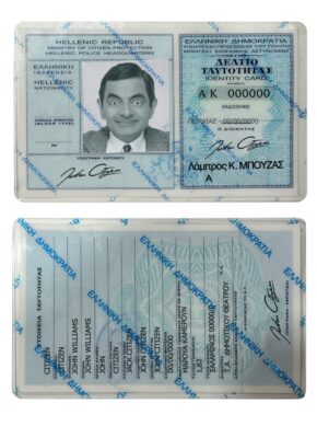 Greece identity card PSD template, fully editable