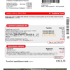 Greece Vodafone Greece utility bill Word and PDF template