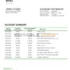 Guinea-Bissau Banco da Africa Ocidental proof of address bank statement template in Word and PDF format