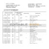 Honduras Banco Atlantida Bank statement template in Word and PDF format