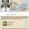Azerbaijan ID template in PSD format