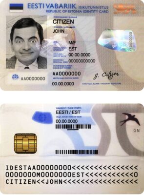 Estonia ID template in PSD format