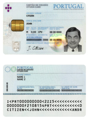 Portugal ID template in PSD format