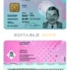 Croatia ID template in PSD format