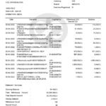 India Kotak Mahindra bank statement Word and PDF template, 7 pages