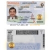 USA Indiana state ID template in PSD format, fully editable