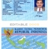 Indonesia ID template in PSD format (2016 – present)