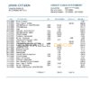 Italy UBI BANCA bank statement template in Word and PDF format, fully editable
