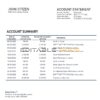 Kiribati Development Bank of Kiribati bank statement template in Word and PDF format