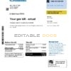 Kyrgyzstan Gazprom utility bill template in Word and PDF format