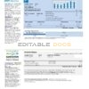 USA LA DWP utility bill template in Word and PDF format