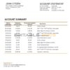 Mongolia Transbank bank statement template in Word and PDF format