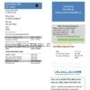 United Arab Emirates Abu Dhabi Distribution water utility bill template in Word and PDF format