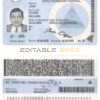 Nicaragua identity card PSD template, with fonts