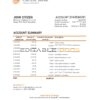 North Macedonia Capital Bank statement Excel and PDF template