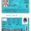 Peru identity card PSD template, with fonts, version 2