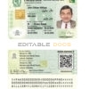 Pakistan ID template in PSD format, fully editable