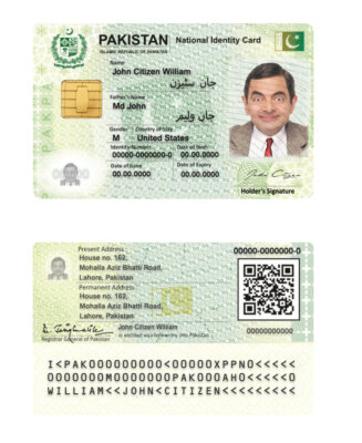 Pakistan ID template in PSD format, fully editable