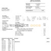 Palestine Electric Company (PEC) utility bill template in Word and PDF format