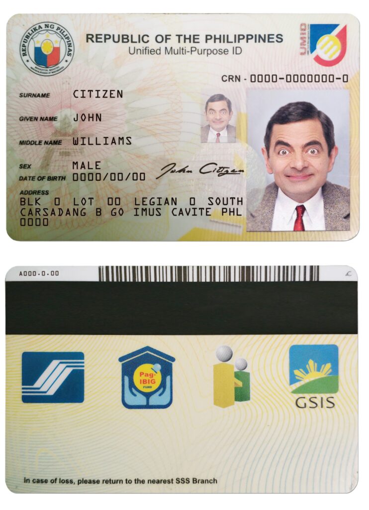 Philippines ID template in PSD format, fully editable
