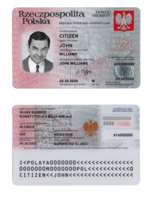 Poland ID template in PSD format, fully editable