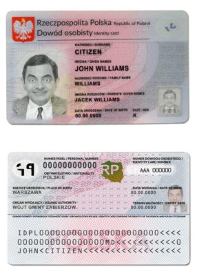 Poland ID template in PSD format, fully editable (2021 – present)