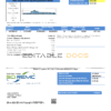 USA Indiana SCI REMC utility bill template in Word and PDF format