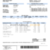 Saudi Quatro United Energy Co. utility bill, Word and PDF template