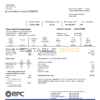 Saudi Arabia Rabigh Power Company utility bill, Word and PDF template