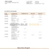 Serbia Banca Intesa bank statement template in Word and PDF format