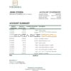 Slovakia VUB bank statement, Excel and PDF template