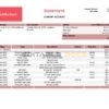 Slovenia Addiko bank statement template in Word and PDF format