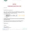 USA Rhode Island Smithfield water supply board water shut off notice, Word and PDF template