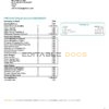 South Africa First National Bank (FNB) bank statement, Word and PDF template, 2 pages