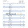 South Korea Woori bank statement template in Word and PDF format