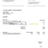Spain Renfe utility bill template in Word and PDF format