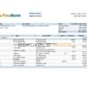 Suriname Finabank bank statement, Excel and PDF template